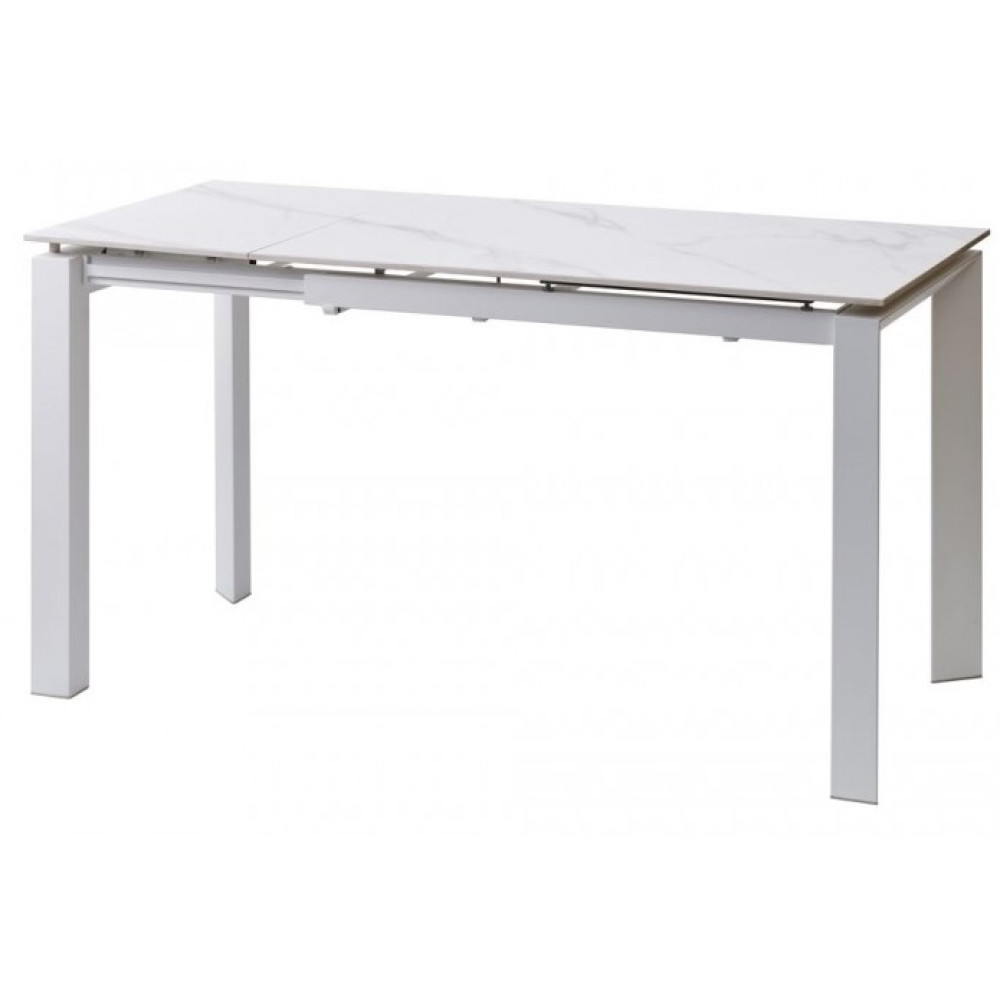 Стол керамический Concepto Bright White Marble 102-142