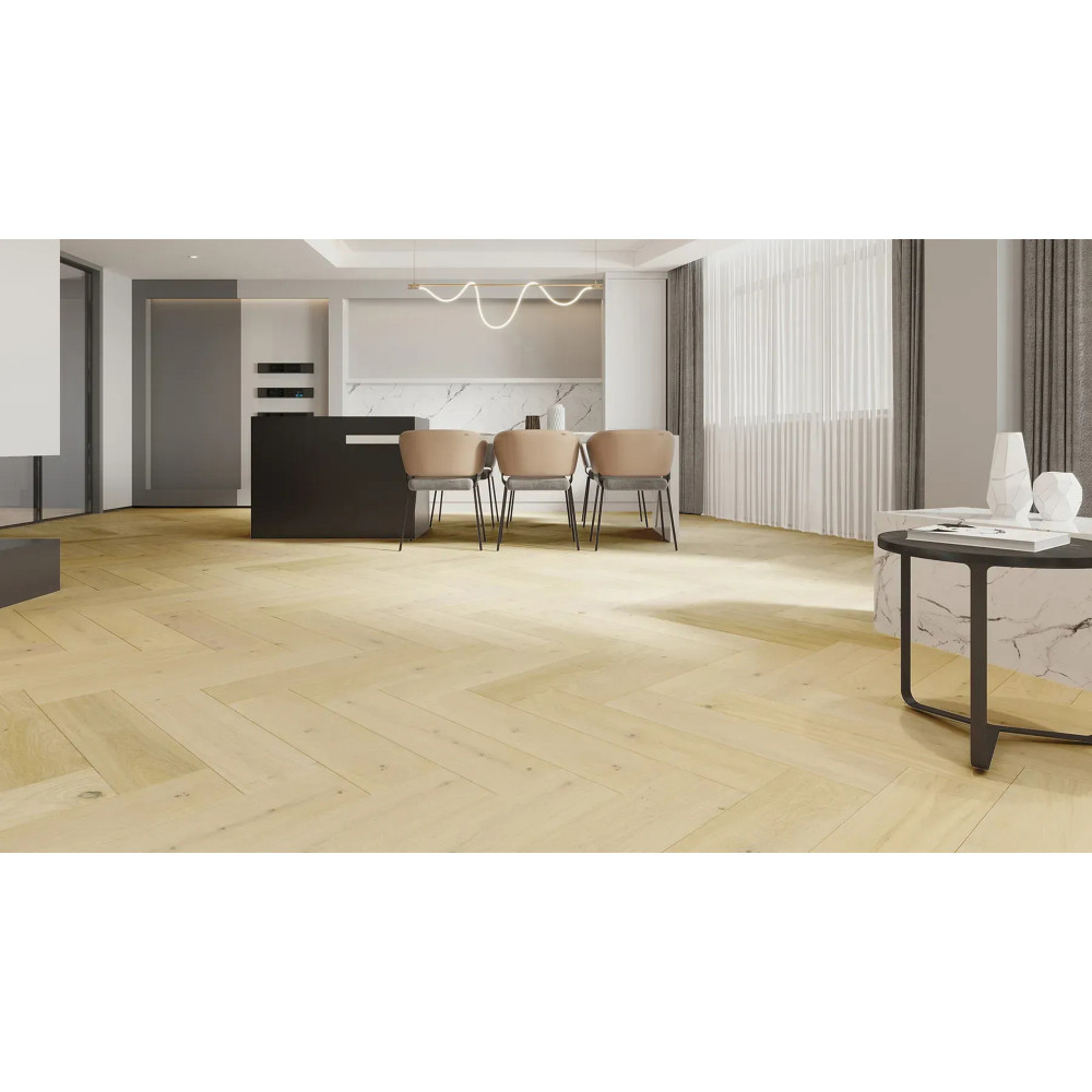 Паркетна дошка Barlinek Дуб Bianco Herringbone