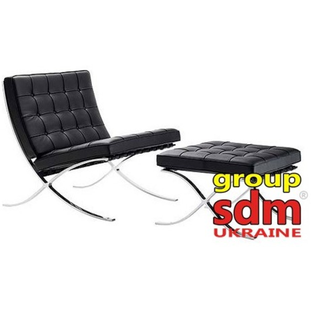 Крісло SDM Барселона з Пуф SDMом чорне