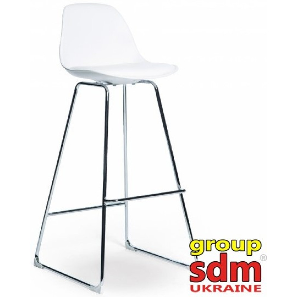 Стілець хокер SDM Бриз хром білий
