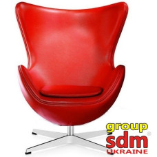 Крісло SDM Егг (Egg) червоний leather
