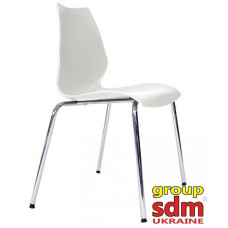 Штабельований стілець SDM Лілі хром білий