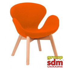 Крісло SDM Сван Вуд Армз тканина помаранчева