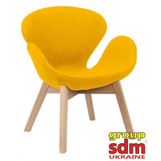 Кресло SDM Сван Вуд Армз желтое
