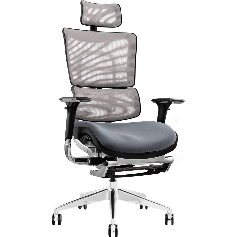 Офісне крісло GT Racer X-801L Bright Gray (W-20, B-40)