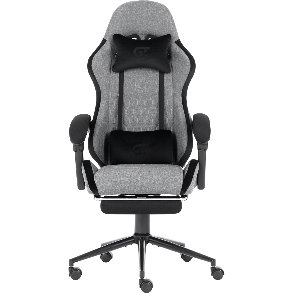 Геймерське крісло GT Racer X-2324 Fabric Gray/Black Suede