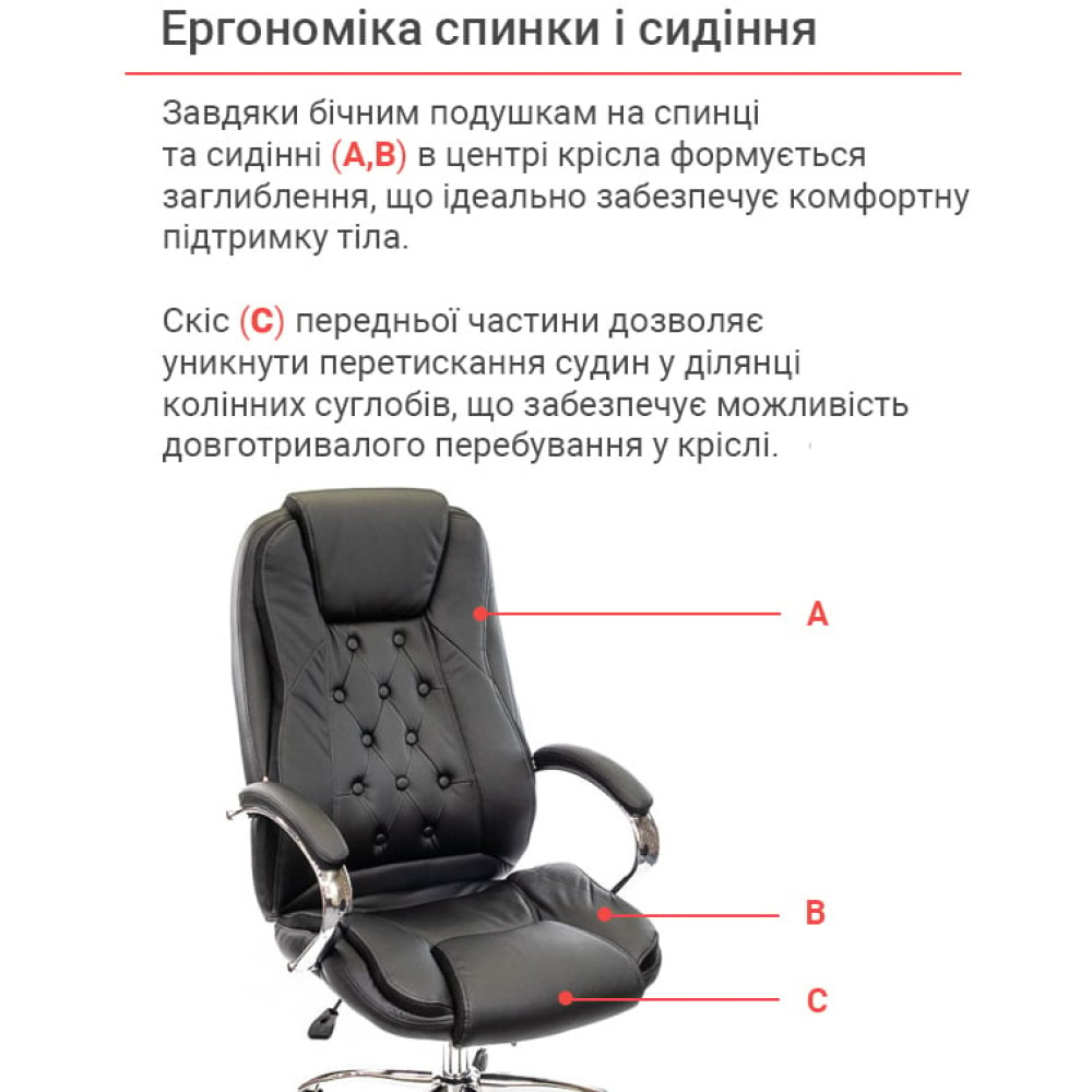 Крісло АКЛАС Бешар CH ANF Чорний PU