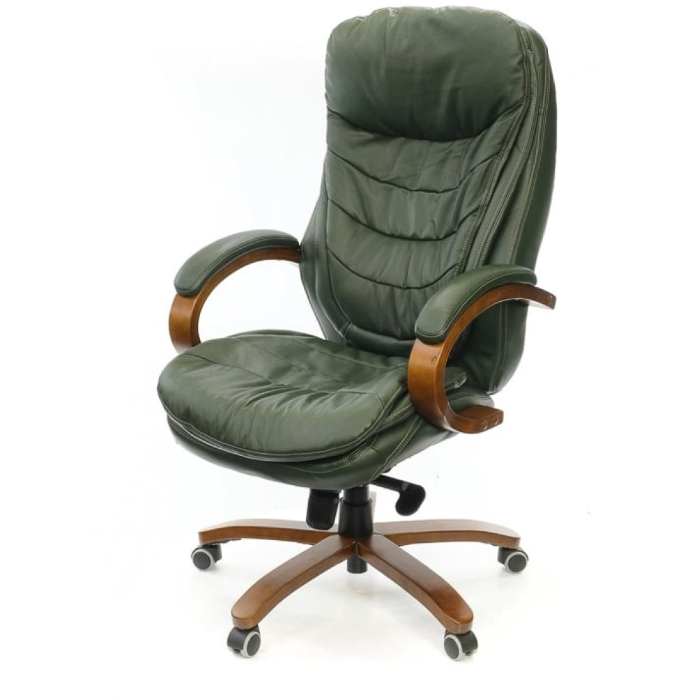Крісло АКЛАС Валенсія Soft EX MB Шкіра Lux LC-green