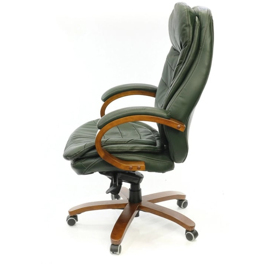 Крісло АКЛАС Валенсія Soft EX MB Шкіра Lux LC-green