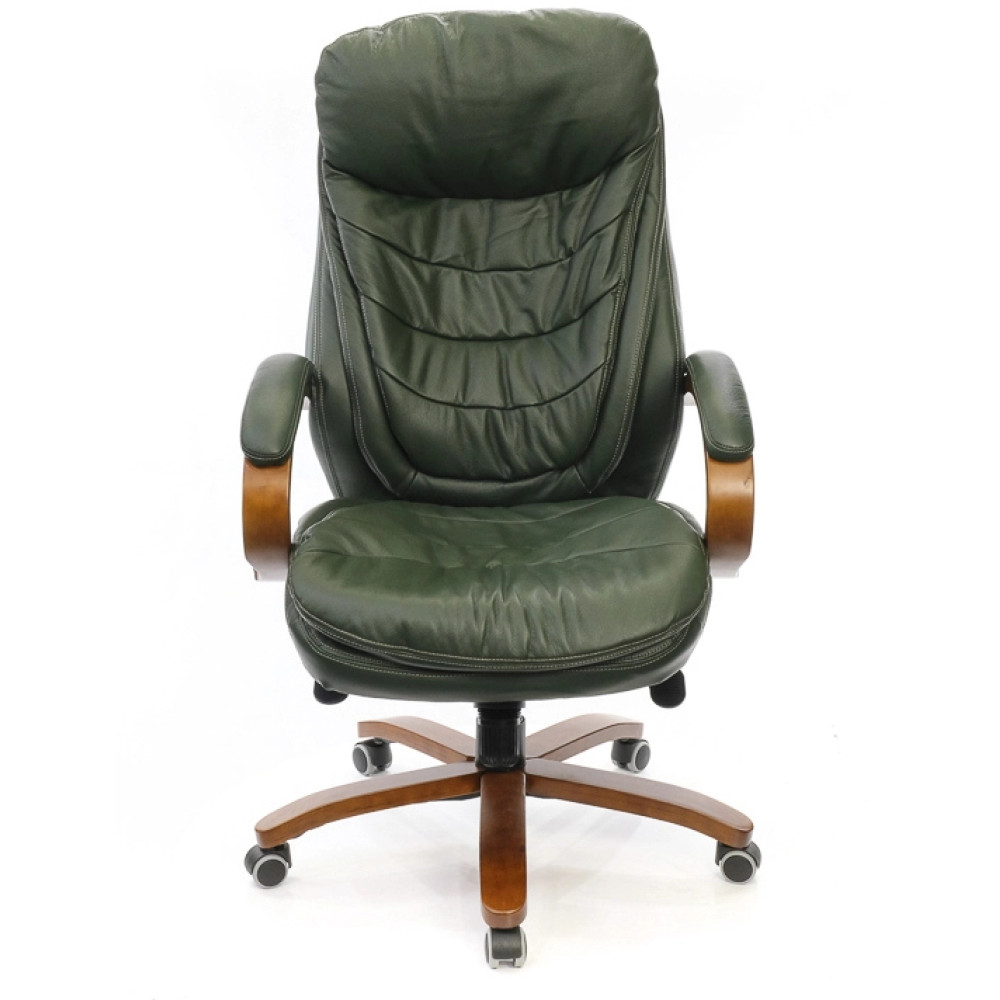 Крісло АКЛАС Валенсія Soft EX MB Шкіра Lux LC-green