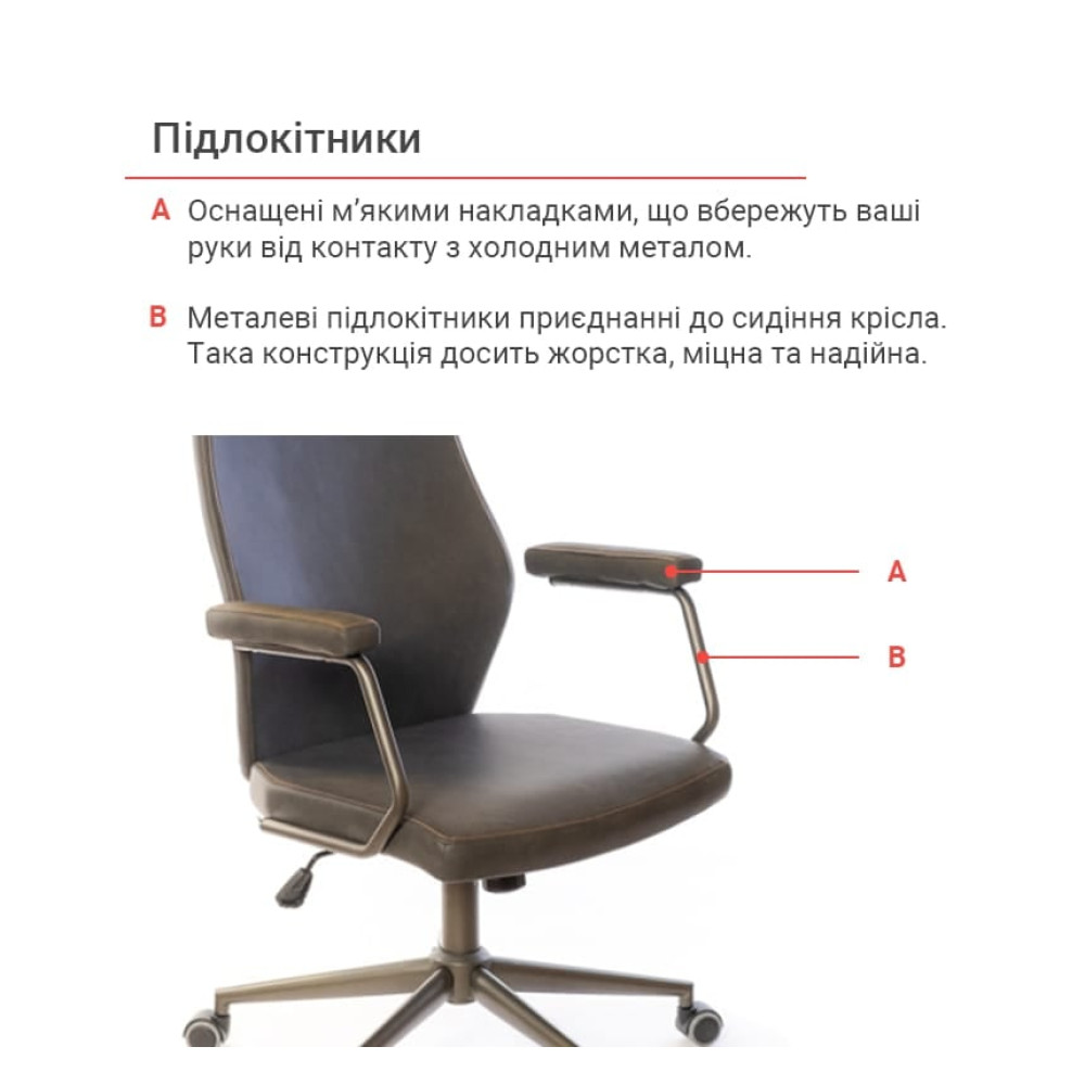 Крісло АКЛАС Ронін CH TILT Wax PU 424 чорно-сірий