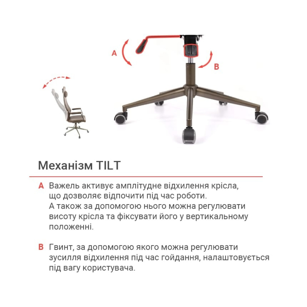 Крісло АКЛАС Ронін CH TILT Wax PU 424 чорно-сірий
