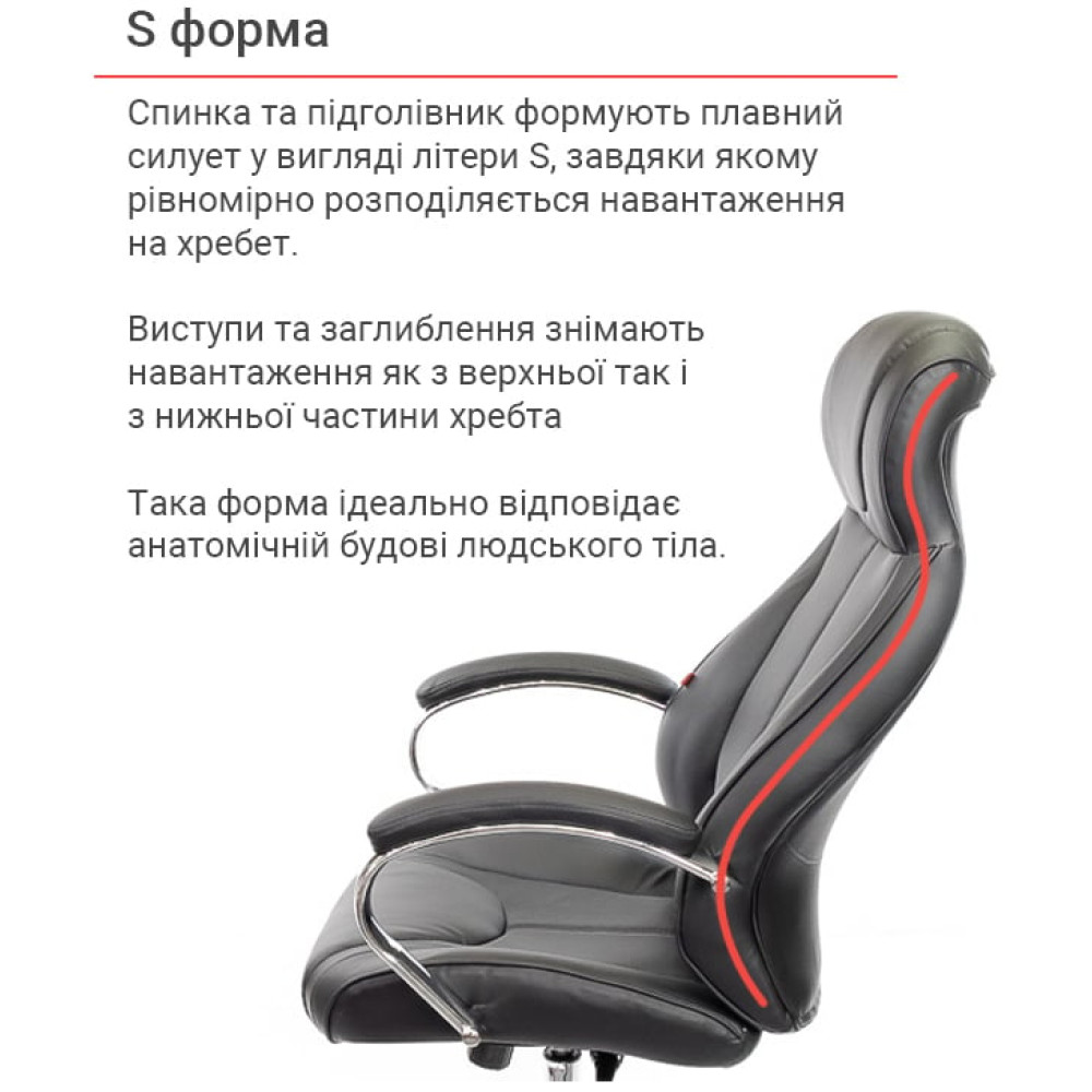 Крісло АКЛАС Сетіф CH ANF Чорний PU