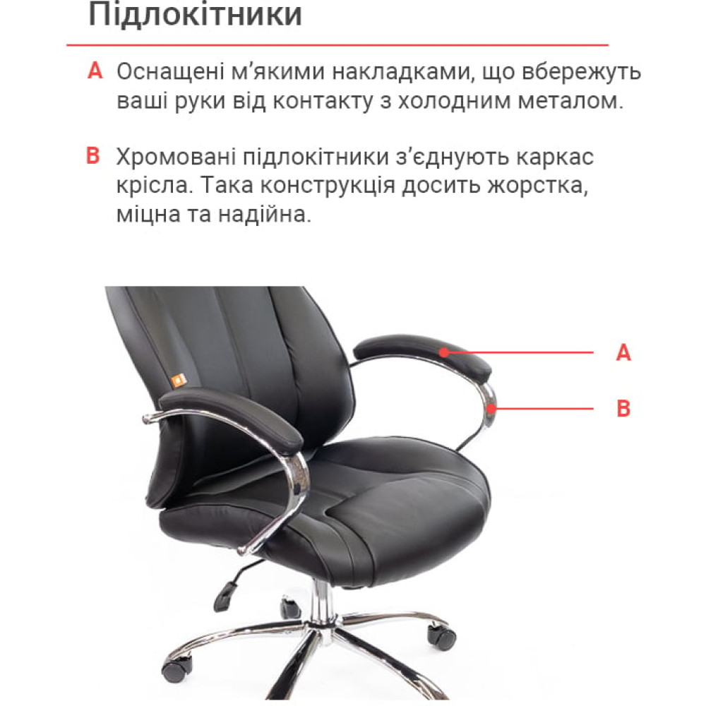 Крісло АКЛАС Сетіф CH ANF Чорний PU