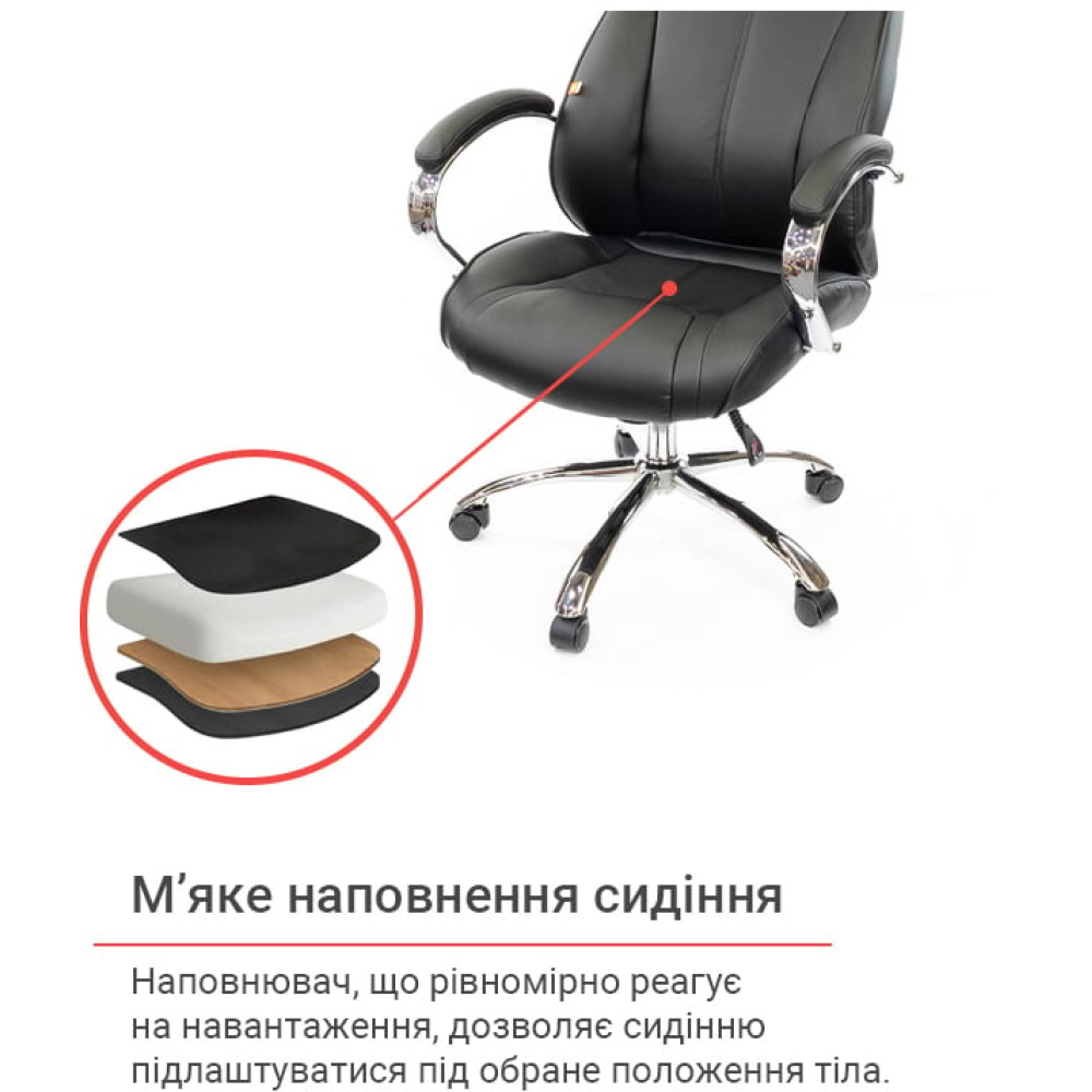 Крісло АКЛАС Сетіф CH ANF Чорний PU