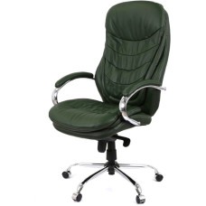 Крісло АКЛАС Валенсія Soft CH MB Шкіра Lux LC-green