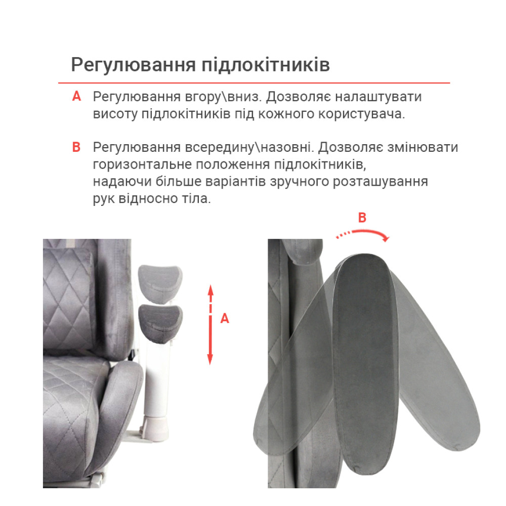 Кресло геймерское АКЛАС Харли R OT-R299H Серый