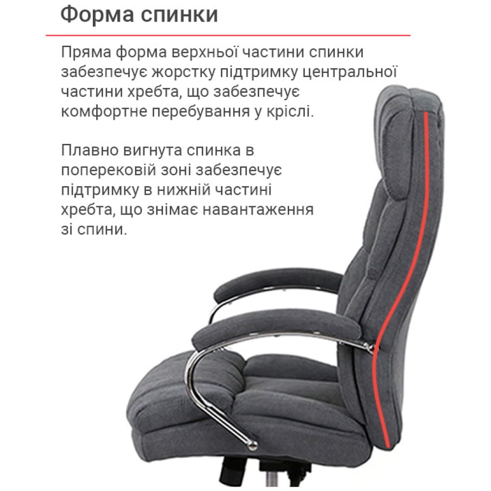 Крісло АКЛАС Селін ANF 1705B-26 Black-Grey