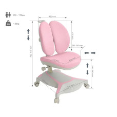 Детское эргономичное кресло FunDesk Bunias Pink